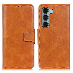 Funda de Cuero Cartera con Soporte Carcasa M09L para Motorola Moto G200 5G Marron