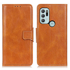 Funda de Cuero Cartera con Soporte Carcasa M09L para Motorola Moto G60s Marron