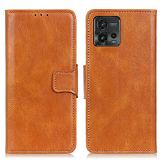 Funda de Cuero Cartera con Soporte Carcasa M09L para Motorola Moto G72 Marron