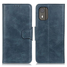 Funda de Cuero Cartera con Soporte Carcasa M09L para Nokia C02 Azul