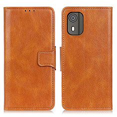 Funda de Cuero Cartera con Soporte Carcasa M09L para Nokia C02 Marron