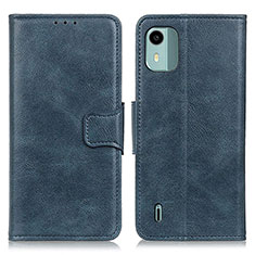 Funda de Cuero Cartera con Soporte Carcasa M09L para Nokia C12 Azul