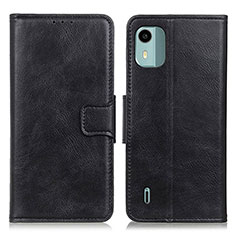 Funda de Cuero Cartera con Soporte Carcasa M09L para Nokia C12 Negro