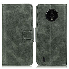 Funda de Cuero Cartera con Soporte Carcasa M09L para Nokia C200 Verde