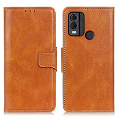 Funda de Cuero Cartera con Soporte Carcasa M09L para Nokia C22 Marron