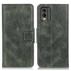 Funda de Cuero Cartera con Soporte Carcasa M09L para Nokia C32 Verde