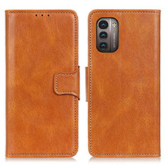 Funda de Cuero Cartera con Soporte Carcasa M09L para Nokia G21 Marron