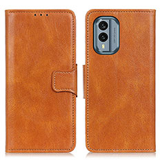 Funda de Cuero Cartera con Soporte Carcasa M09L para Nokia X30 5G Marron