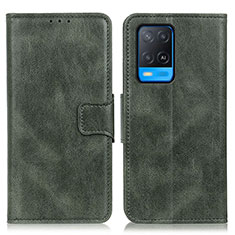 Funda de Cuero Cartera con Soporte Carcasa M09L para Oppo A54 4G Verde