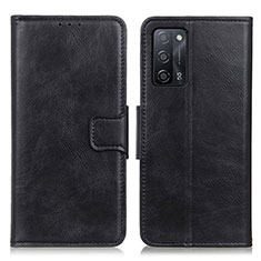 Funda de Cuero Cartera con Soporte Carcasa M09L para Oppo A55 5G Negro