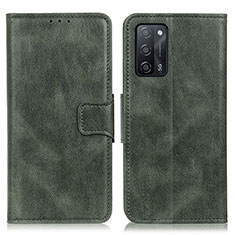 Funda de Cuero Cartera con Soporte Carcasa M09L para Oppo A56 5G Verde