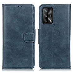 Funda de Cuero Cartera con Soporte Carcasa M09L para Oppo A74 4G Azul