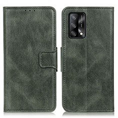 Funda de Cuero Cartera con Soporte Carcasa M09L para Oppo A74 4G Verde