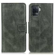 Funda de Cuero Cartera con Soporte Carcasa M09L para Oppo A94 4G Verde