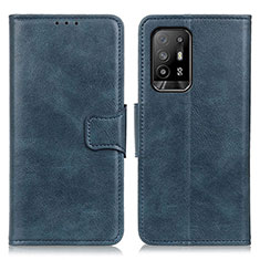 Funda de Cuero Cartera con Soporte Carcasa M09L para Oppo A94 5G Azul