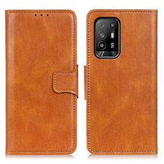 Funda de Cuero Cartera con Soporte Carcasa M09L para Oppo A94 5G Marron