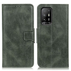 Funda de Cuero Cartera con Soporte Carcasa M09L para Oppo A94 5G Verde