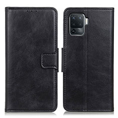 Funda de Cuero Cartera con Soporte Carcasa M09L para Oppo F19 Pro Negro