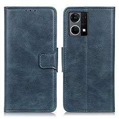 Funda de Cuero Cartera con Soporte Carcasa M09L para Oppo F21s Pro 4G Azul