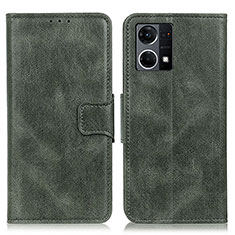 Funda de Cuero Cartera con Soporte Carcasa M09L para Oppo F21s Pro 4G Verde