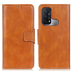 Funda de Cuero Cartera con Soporte Carcasa M09L para Oppo Reno5 A Marron