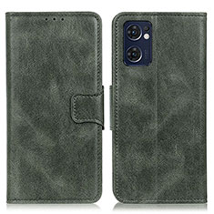 Funda de Cuero Cartera con Soporte Carcasa M09L para Oppo Reno7 5G Verde