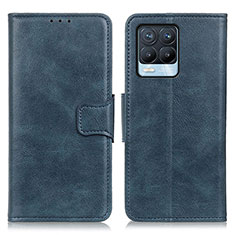 Funda de Cuero Cartera con Soporte Carcasa M09L para Realme 8 4G Azul