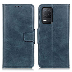 Funda de Cuero Cartera con Soporte Carcasa M09L para Realme 8 5G Azul