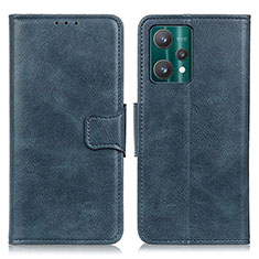 Funda de Cuero Cartera con Soporte Carcasa M09L para Realme 9 Pro+ Plus 5G Azul