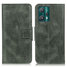 Funda de Cuero Cartera con Soporte Carcasa M09L para Realme 9 Pro+ Plus 5G Verde