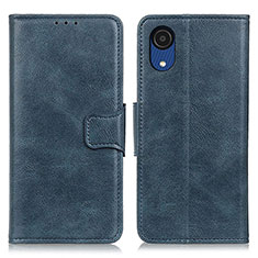 Funda de Cuero Cartera con Soporte Carcasa M09L para Samsung Galaxy A03 Core Azul