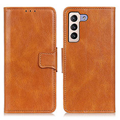 Funda de Cuero Cartera con Soporte Carcasa M09L para Samsung Galaxy S21 FE 5G Marron