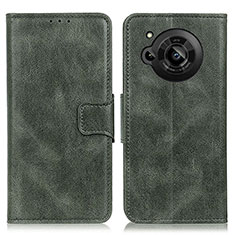 Funda de Cuero Cartera con Soporte Carcasa M09L para Sharp Aquos R7 Verde