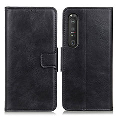 Funda de Cuero Cartera con Soporte Carcasa M09L para Sony Xperia 1 III Negro