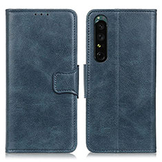 Funda de Cuero Cartera con Soporte Carcasa M09L para Sony Xperia 1 IV Azul