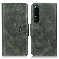 Funda de Cuero Cartera con Soporte Carcasa M09L para Sony Xperia 1 IV Verde