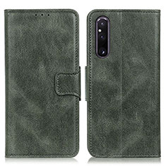 Funda de Cuero Cartera con Soporte Carcasa M09L para Sony Xperia 1 V Verde