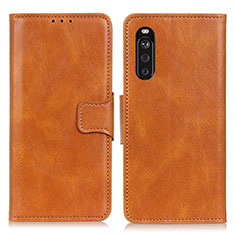 Funda de Cuero Cartera con Soporte Carcasa M09L para Sony Xperia 10 III SOG04 Marron