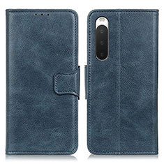 Funda de Cuero Cartera con Soporte Carcasa M09L para Sony Xperia 10 IV Azul