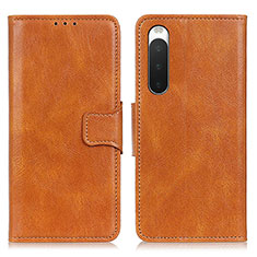 Funda de Cuero Cartera con Soporte Carcasa M09L para Sony Xperia 10 V Marron