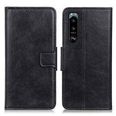 Funda de Cuero Cartera con Soporte Carcasa M09L para Sony Xperia 5 III SO-53B Negro