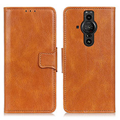 Funda de Cuero Cartera con Soporte Carcasa M09L para Sony Xperia PRO-I Marron