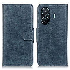 Funda de Cuero Cartera con Soporte Carcasa M09L para Vivo T1 5G Azul