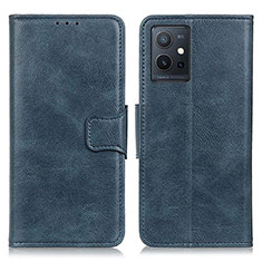 Funda de Cuero Cartera con Soporte Carcasa M09L para Vivo T1 5G India Azul