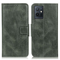 Funda de Cuero Cartera con Soporte Carcasa M09L para Vivo T1 5G India Verde