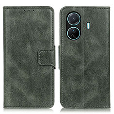 Funda de Cuero Cartera con Soporte Carcasa M09L para Vivo T1 5G Verde