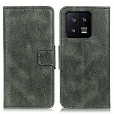 Funda de Cuero Cartera con Soporte Carcasa M09L para Xiaomi Mi 13 5G Verde