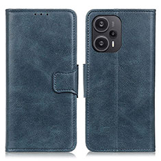 Funda de Cuero Cartera con Soporte Carcasa M09L para Xiaomi Poco F5 5G Azul