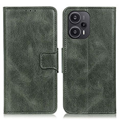 Funda de Cuero Cartera con Soporte Carcasa M09L para Xiaomi Poco F5 5G Verde