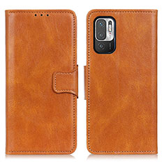 Funda de Cuero Cartera con Soporte Carcasa M09L para Xiaomi POCO M3 Pro 5G Marron